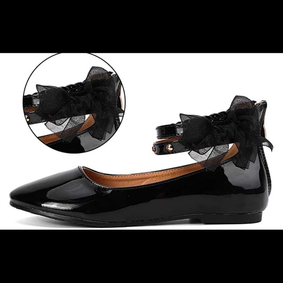 Big Kids Black Glitter Ballet Flats - Picture 6 of 6